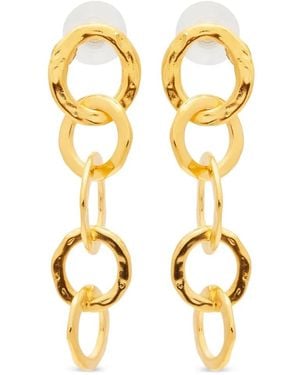 Kenneth Jay Lane Pendientes con colgante 5 Ring - Metálico