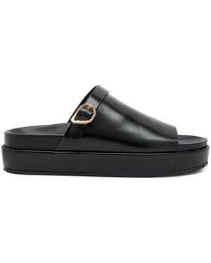 Ancient Greek Sandals Sandales Plateforme Arachova À Boucle - Black