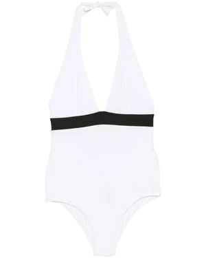 Fisico Bañador Con Cuello Halter - Blanco