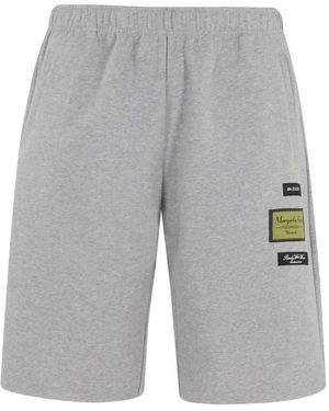 MM6 by Maison Margiela Patch Drawstring Shorts - Grey