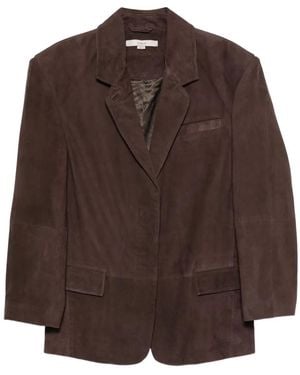 Remain Blazer de ante con botones - Marrón