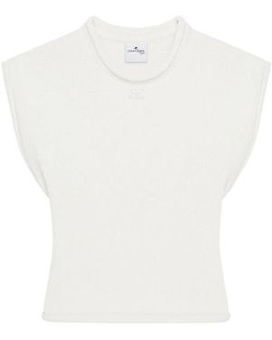 Courreges Crop Sweater - White