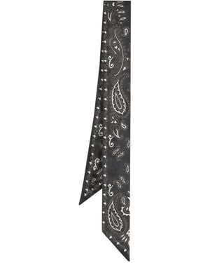 Golden Goose Paisley-Print Silk Scarf - Black