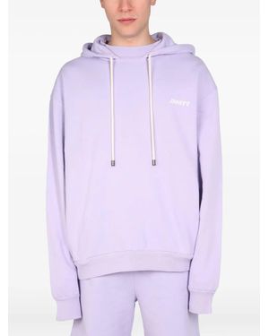 MOUTY Logo-Print Hoodie - Purple