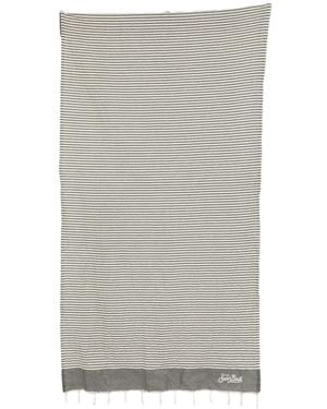MC2 Saint Barth Foutas Striped Fringed Beach Towel - Grey