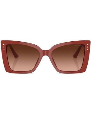 Jimmy Choo Sonnenbrille Mit Eckigem Gestell - Braun
