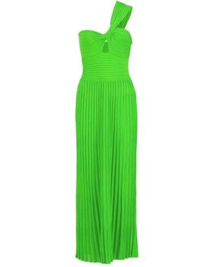 Gabriela Hearst One-Shoulder Pleated Maxi Dress - Green