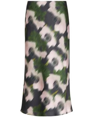 Calvin Klein Floral-Print Midi Skirt - Green
