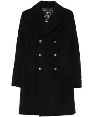 Sealup Genova Double-Breasted Coat - Black