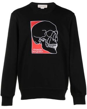 McQueen Regular Fit Logo Sweatshirt - Black