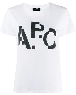 A.P.C. Logo Print T-Shirt - White