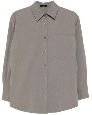 ELEH Button-Down Cotton Shirt - Gray