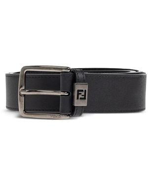 Fendi Ceinture À Boucle Ff - Black