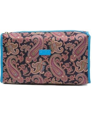 Etro Paisley-print Trapeze Wash Bag - パープル