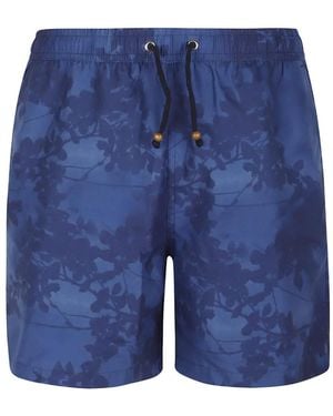 ESCAPISTA Costume Da Bagno A Fiori Con Coulisse - Blu