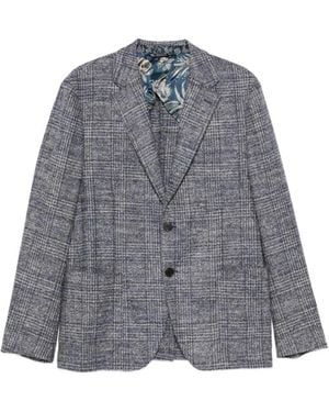 Etro Blazer Con Solapas De Muesca - Gris