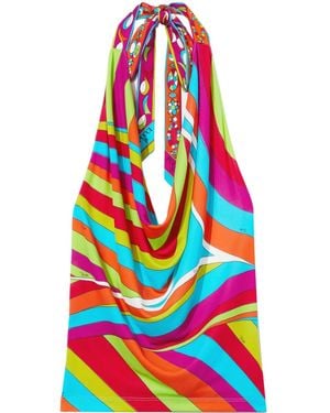 PUCCI Neckholder-Top Mit Iride-Print - Weiß