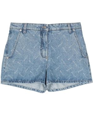 Bally Pantalones Vaqueros Cortos Con Logo Chevron - Azul