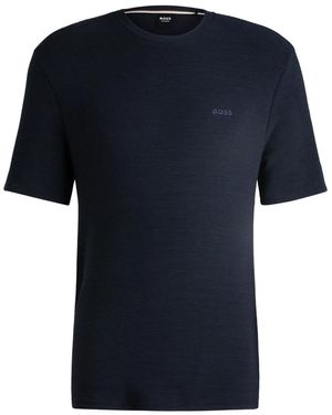 BOSS Logo-Embroidered T-Shirt - Black