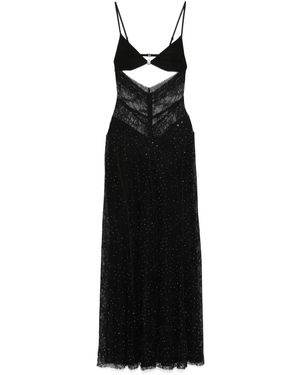Nissa Rhinestone-Embellished Dress - Black