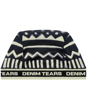 DENIM TEARS 5Q Mudcloth Skully Hat - Black