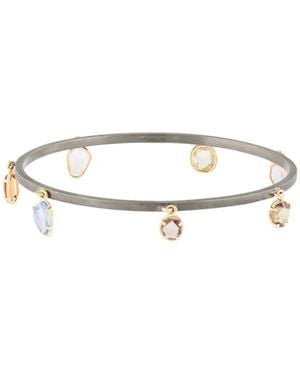 DALILA BARKACHE 18Kt Rose Cut Sapphire Drop Bangle - Grey