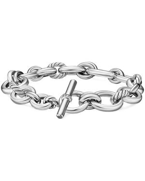 David Yurman Sterling Zilveren Dy Mercer Schakelarmband Met Diamant - Metallic