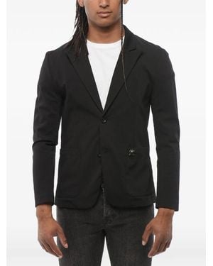 John Richmond Single-Breasted Blazer - Black