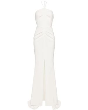 Maticevski Halterneck Maxi Dress - White