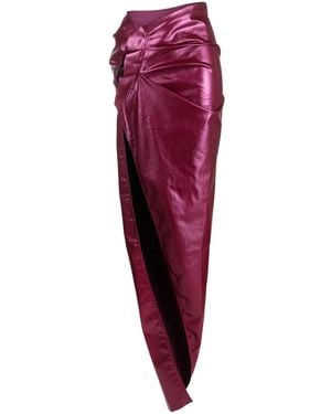 Rick Owens Falda drapeada - Rojo
