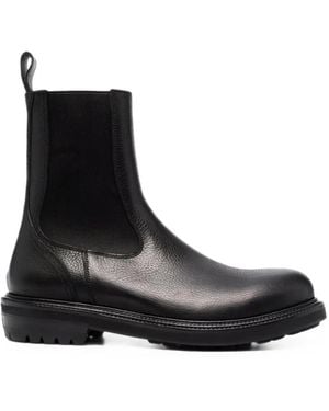 Buttero Grainy Leather Chelsea Boots - Black