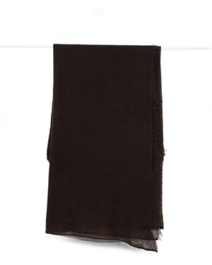 Destin Frayed-Detail Scarf - Black
