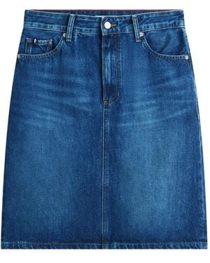 Tommy Hilfiger Five-Pocket-Style Mini Skirt - Blue