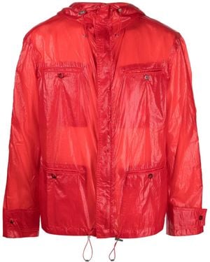 Ferragamo Multi-Pocket Hooded Jacket - Red