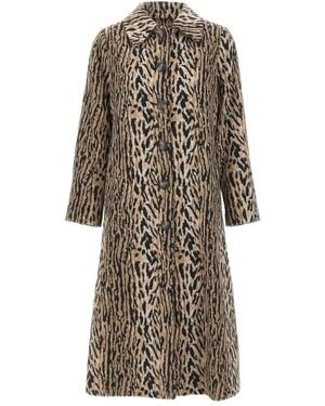RIXO London Abrigo Milly con animal print - Neutro