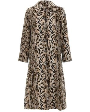 RIXO London Abrigo Milly con animal print - Neutro