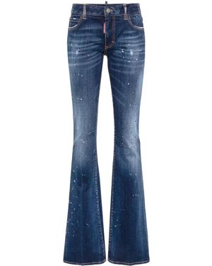 DSquared² Medium Waist Flare Twiggy Jean - Blue