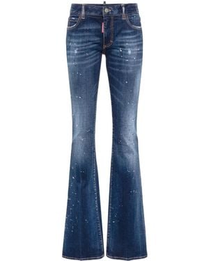 DSquared² Medium Waist Flare Twiggy Jean - Blue
