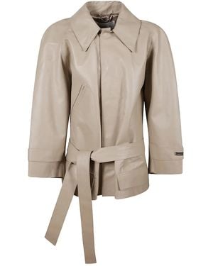 Victoria Beckham Belted Jacket - Natural