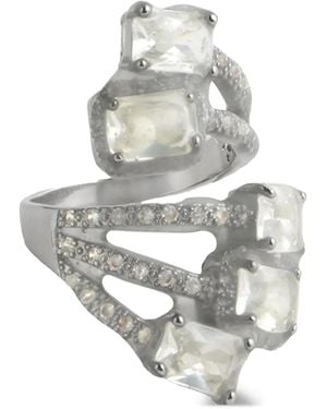 Maison Margiela Glass-Embellishment Ring - White