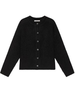 Maliparmi Waffle-Knit Cardigan - Black