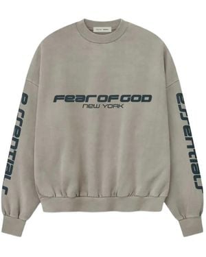 Fear Of God Logo-Detail Crew-Neck Sweatshirt - Grey