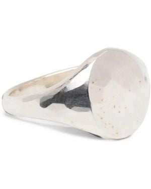 Werkstatt:münchen Hammered Signet Ring - White