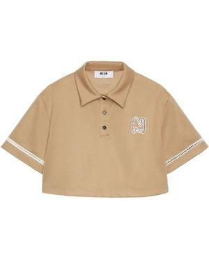 MSGM Polo con logo estampado - Neutro