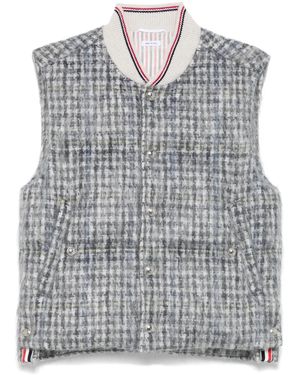Thom Browne Gunclub Check Down Vest - Grey