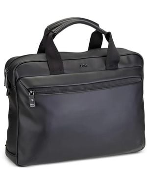 BOSS Portadocumentos Con Placa Del Logo - Negro