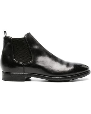 Officine Creative Polished Leather Chelsea Boots - Black