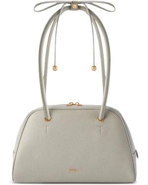 Furla Medium Dome Leather Tote Bag - Grey