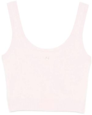 From Future Scoop-Neck Top - Pink