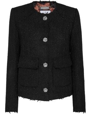 Philipp Plein Tweed Jacket - Black